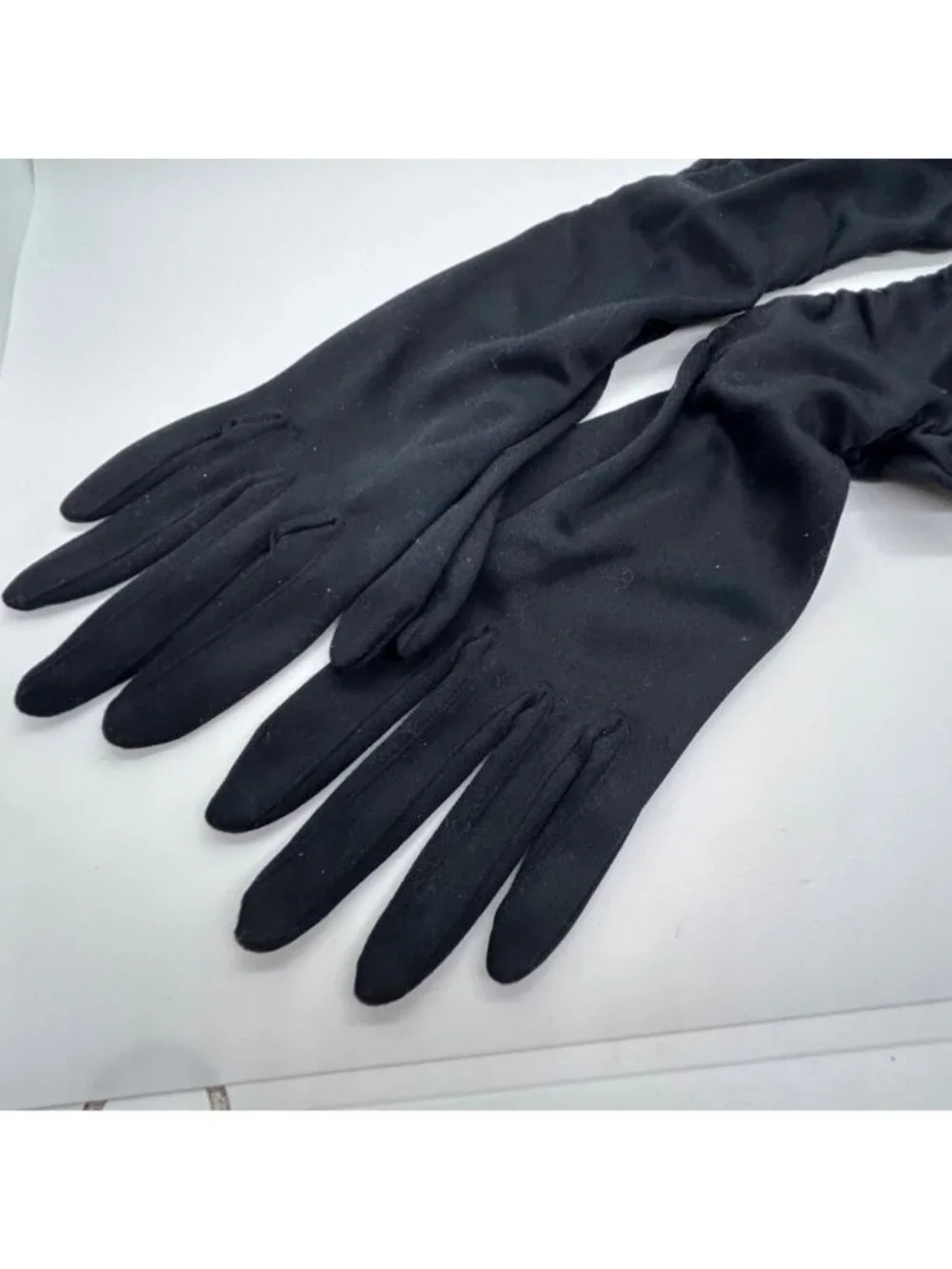 Vintage Black Opera Gloves Elbow Length Evening Wear Max Mayer West Germany SM